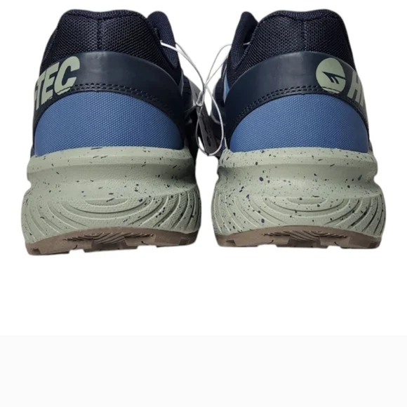 🆕Hi-Tec Men's Trail Running Athletic Shoes In Captains Blue/Seagrass/Black Iris - Picture 4 of 6